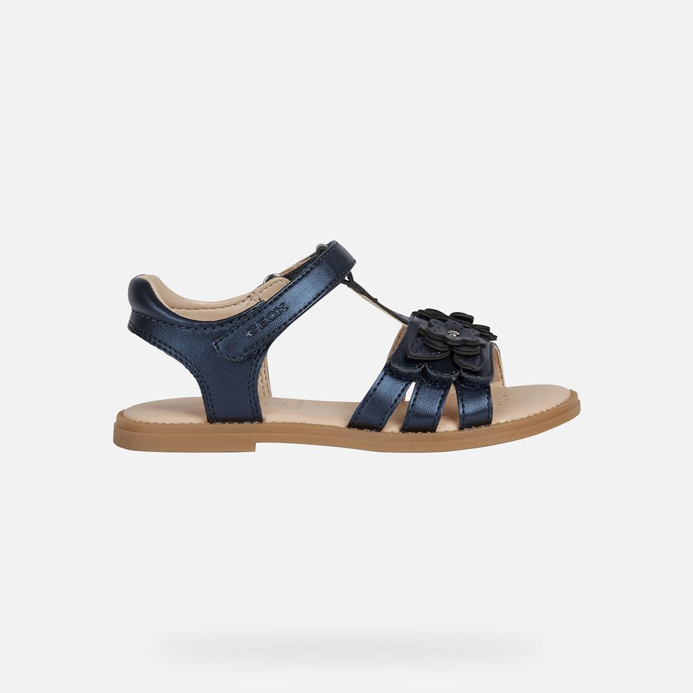 Geox Sandals Navy Karly - Geox Girls Shoes - ZBUMFO581